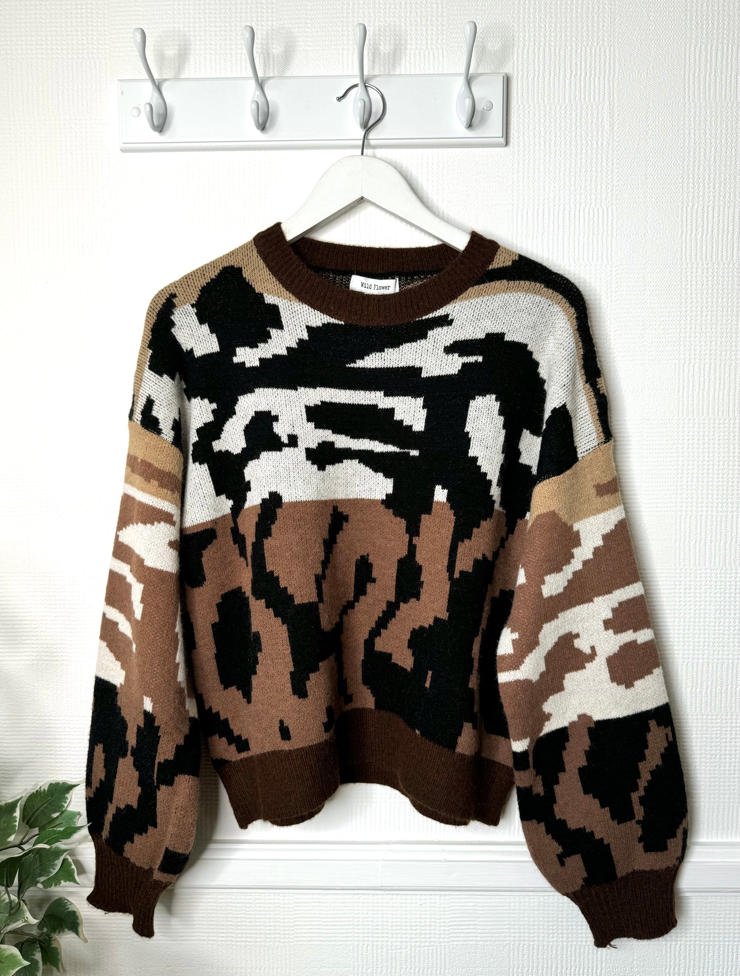 Millie Abstract Animal Print Soft Jumper