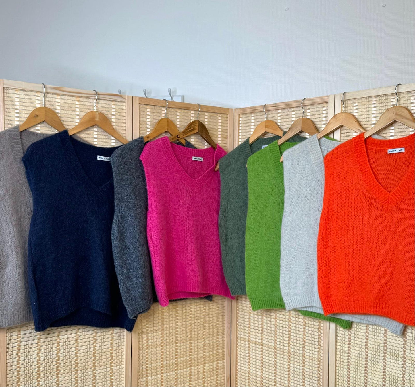 Nancy Alpaca Blend V Neck Tank Top - 8 Colours