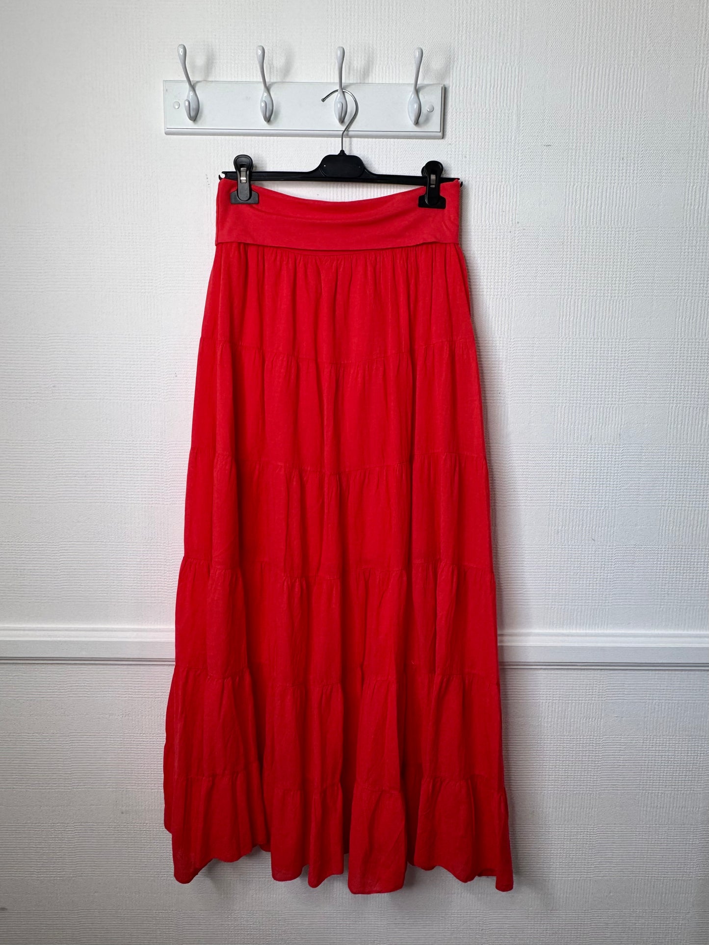 Anya Cotton Tiered Maxi Skirt With Jersey Waistband - 5 Colours