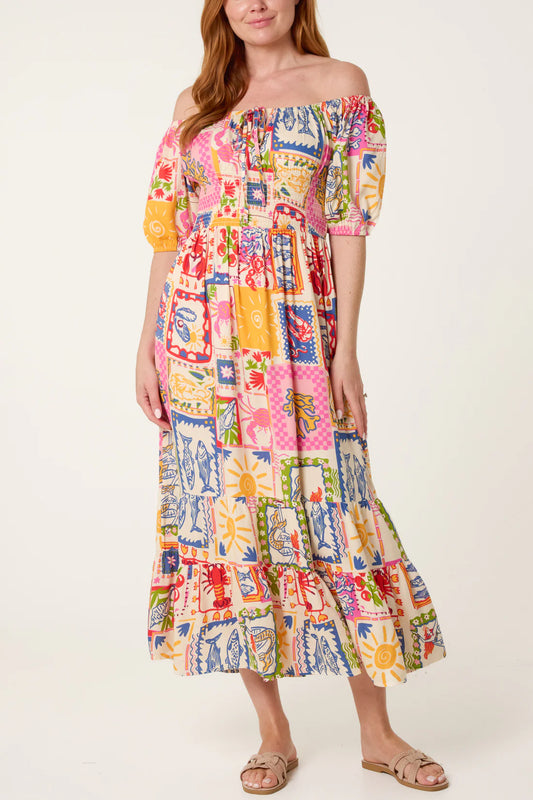 Miranda Seaside Postcard Dress