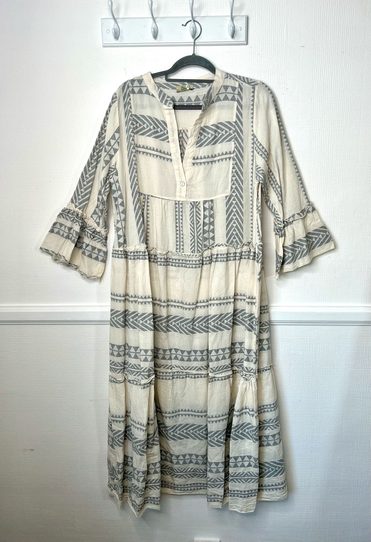 Mamma Mia Boho Woven Cotton Aztec Maxi Dress - 3 Colours