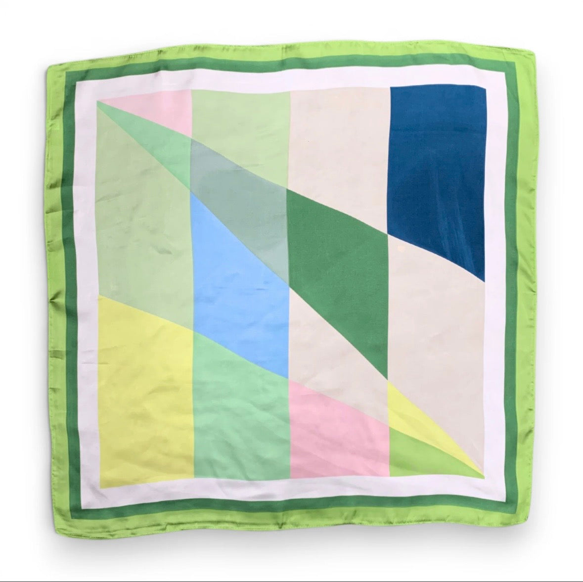 Geometric Small Satin Square Scarf