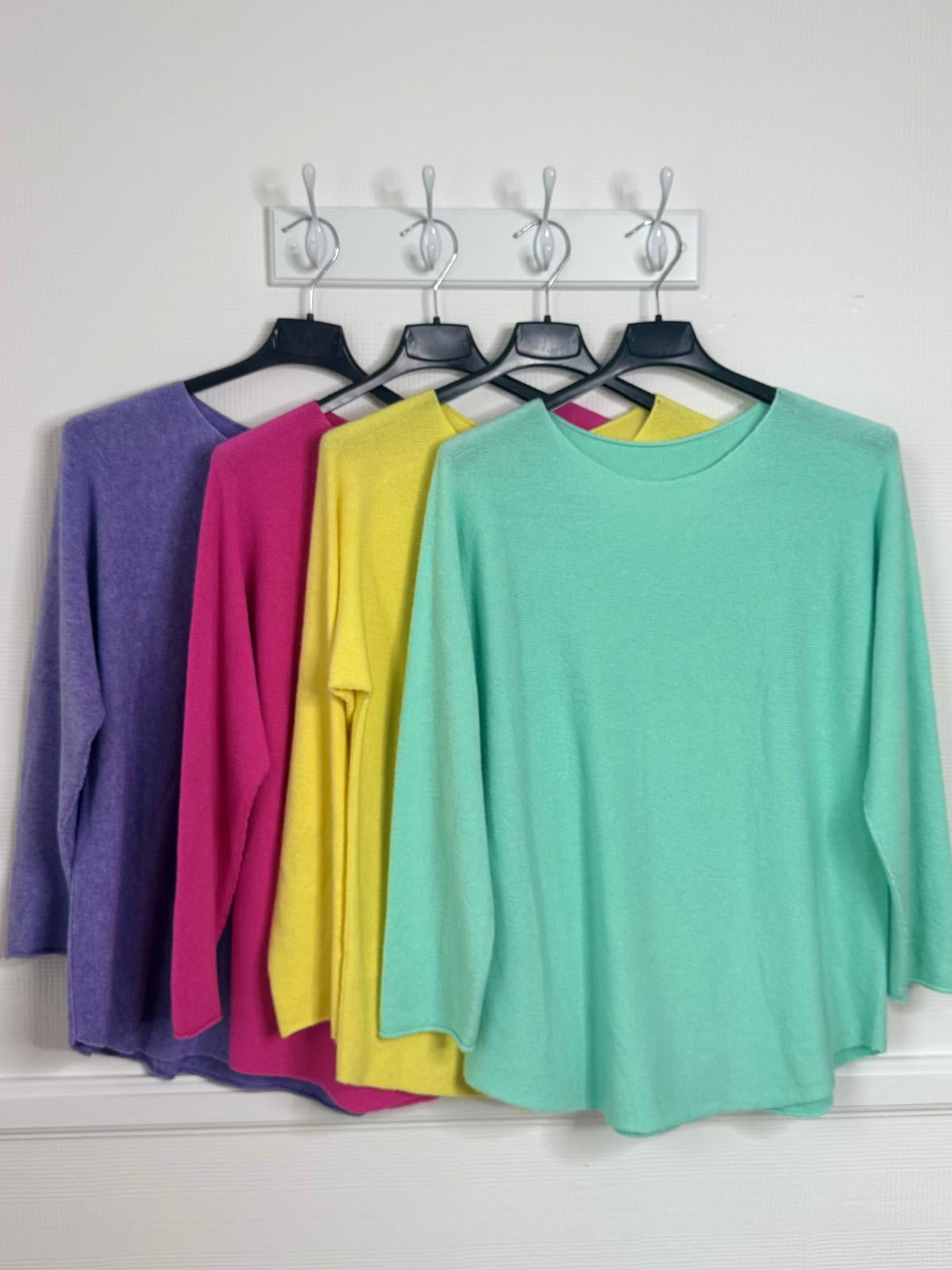 Tamarisk Core Collection Lightweight Long Sleeved Round Neck Jumper - 5 Colours