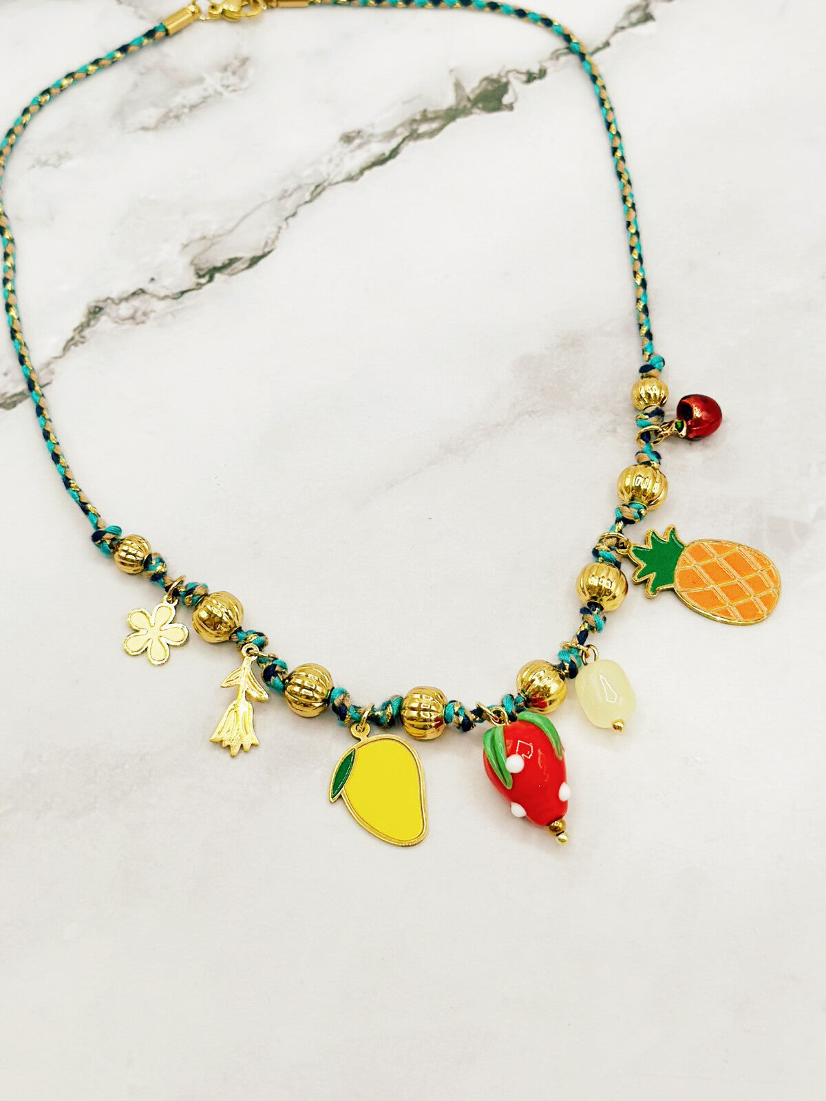 Tropical Fruit Short Necklace