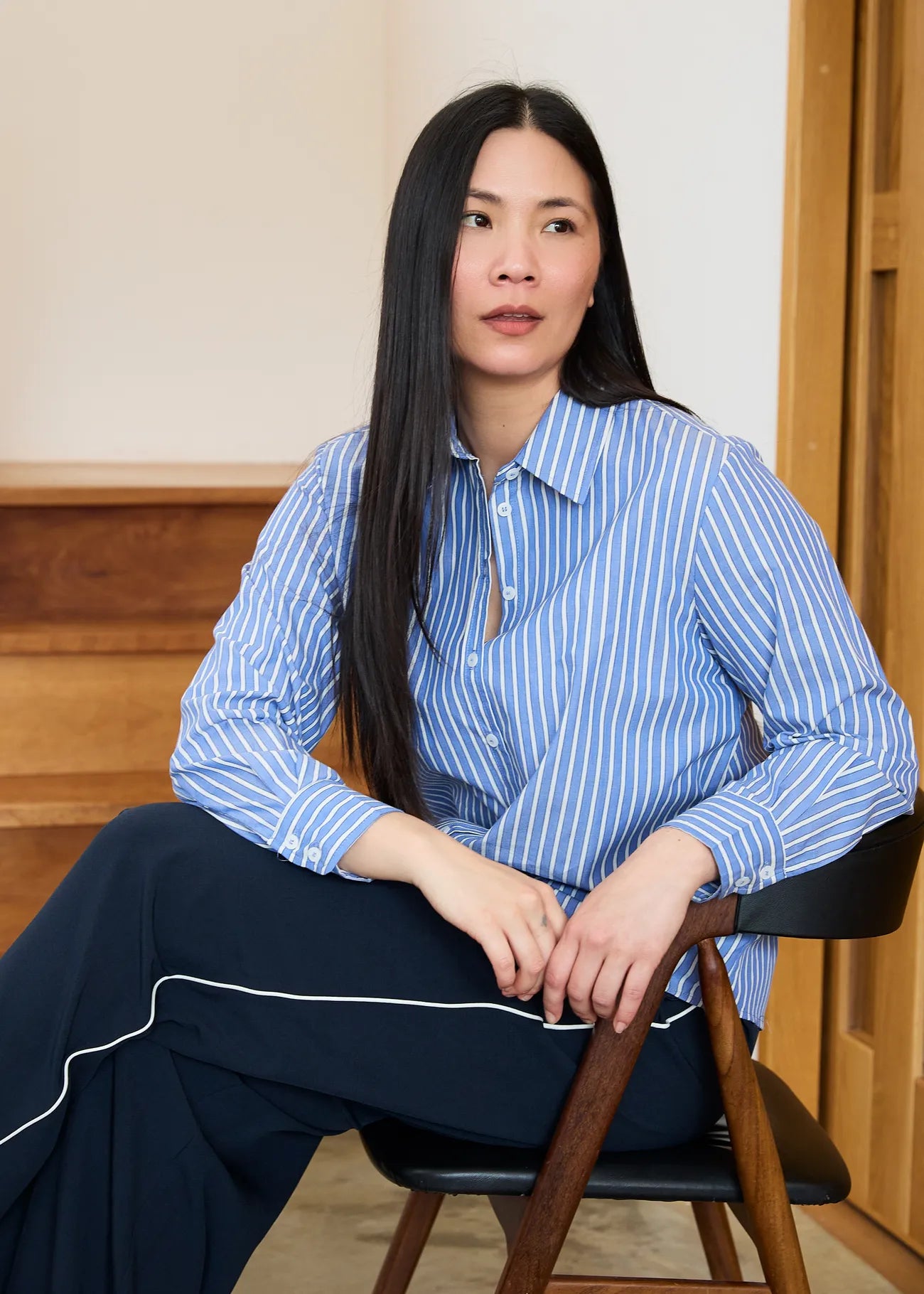 Philippa Classic Blue Striped Shirt