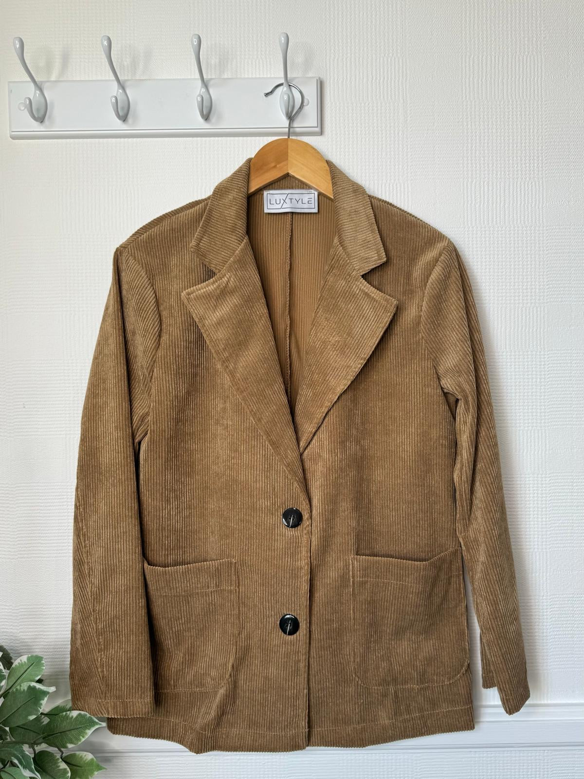 Victoria Classic Corduroy Jacket - Camel Or Black