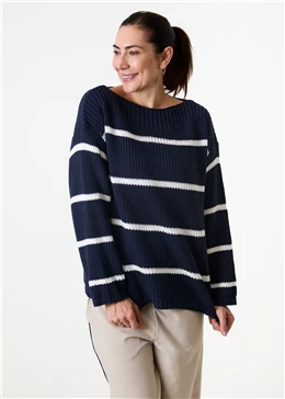 Jessie Nautical Style Stripe Knit Jumper