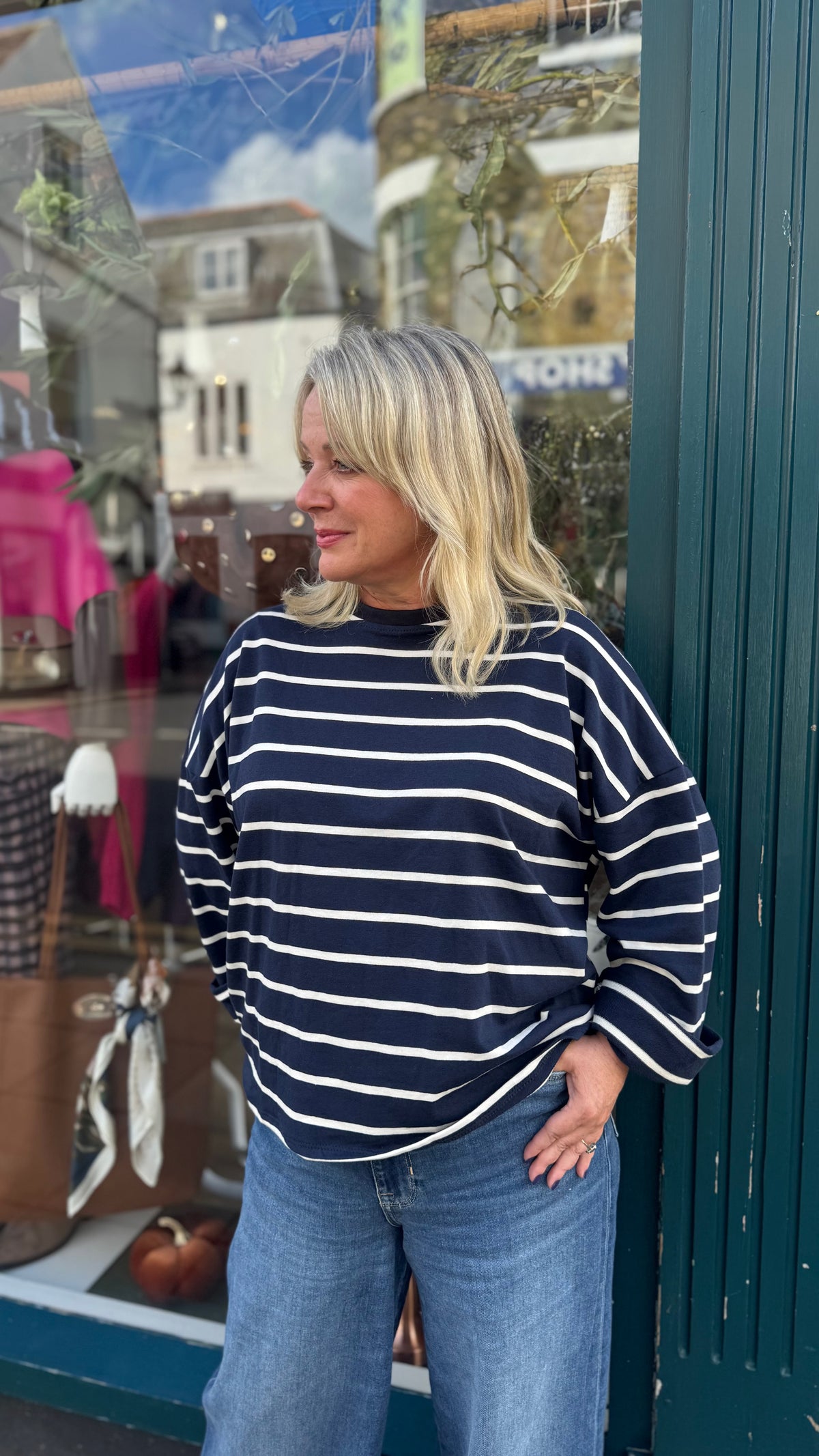 Hayley Lightweight Striped Sweatshirt