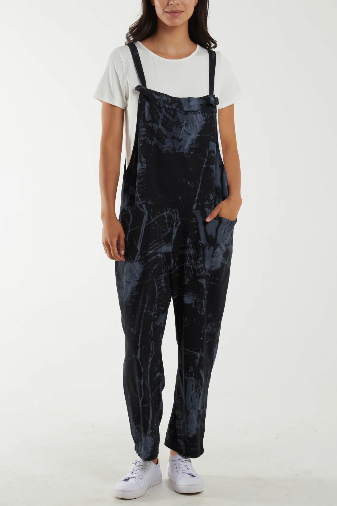 Dale Tie Dye Jersey Knot Fastening Dungarees - 3 Colours