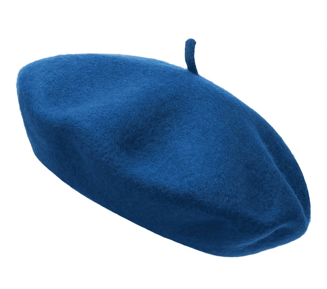 Classic Wool Blend Beret blue