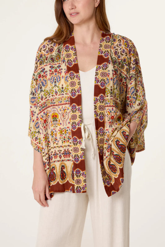 Sienna Paisley Beaded Silky Kimono