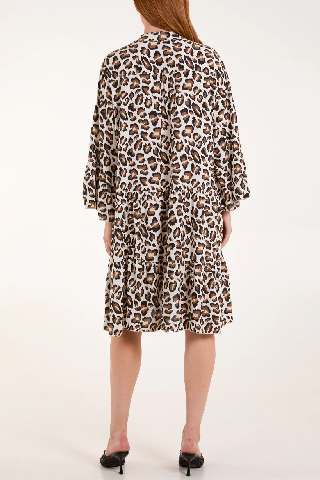 Evie Leopard Print Short Tiered Dress - 3 Colours