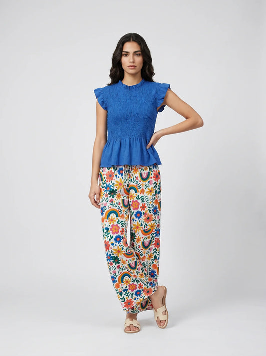 Rainbows & Flowers Wide Leg Trousers