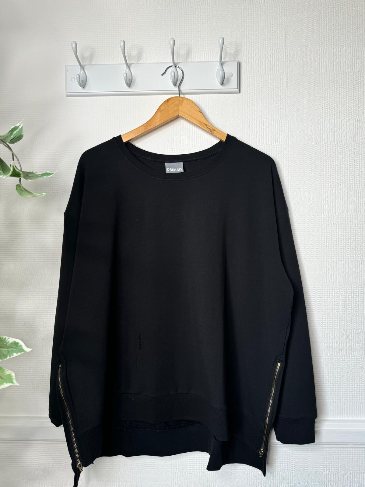 Dana Side Zip Detail Lightweight Sweatshirt - 5 Colours