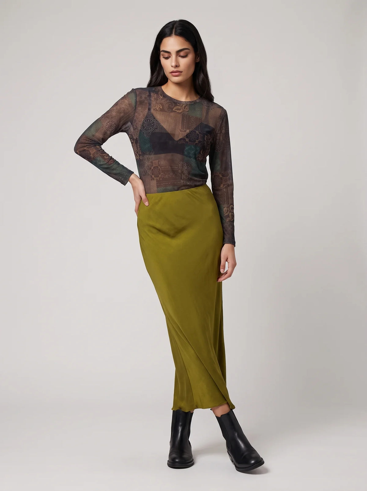 Fen Satin Slip Skirt - Assorted Colours