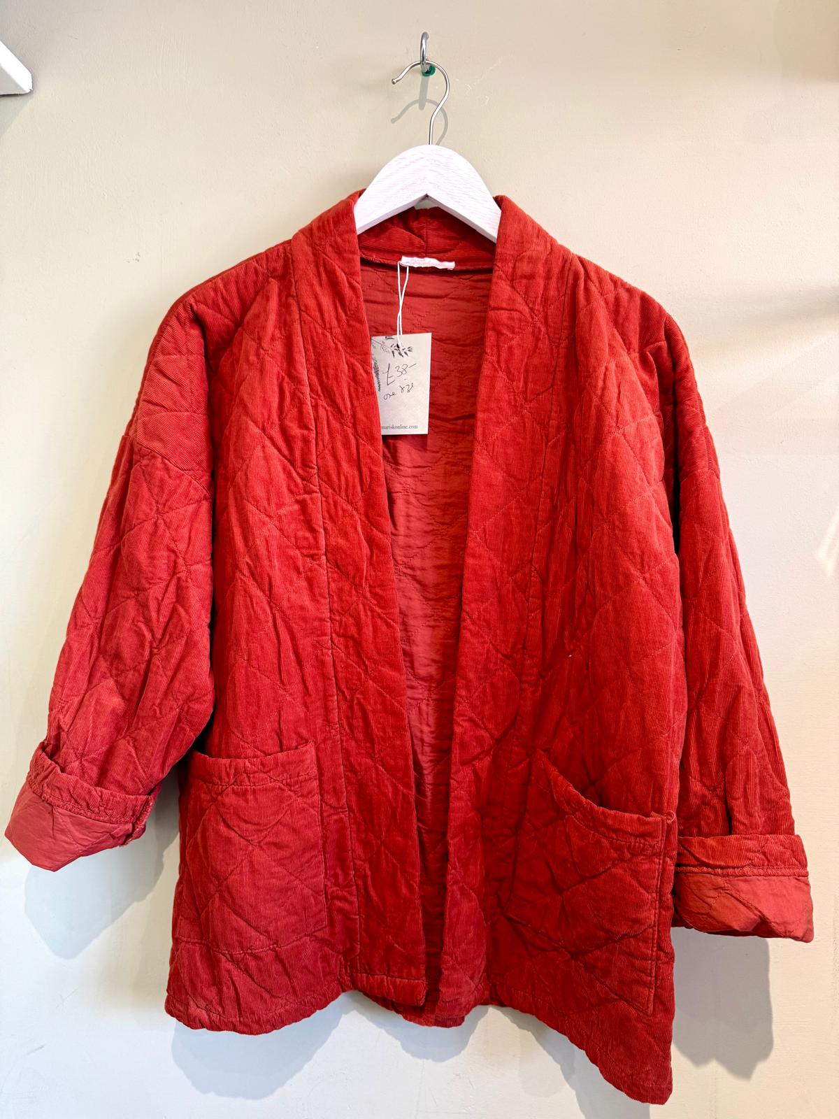Celia Short Quilted Needlecord Kimono Jacket - 5 Colours