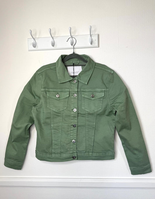 Abbie Sage Green Denim Canvas Classic Western Jacket