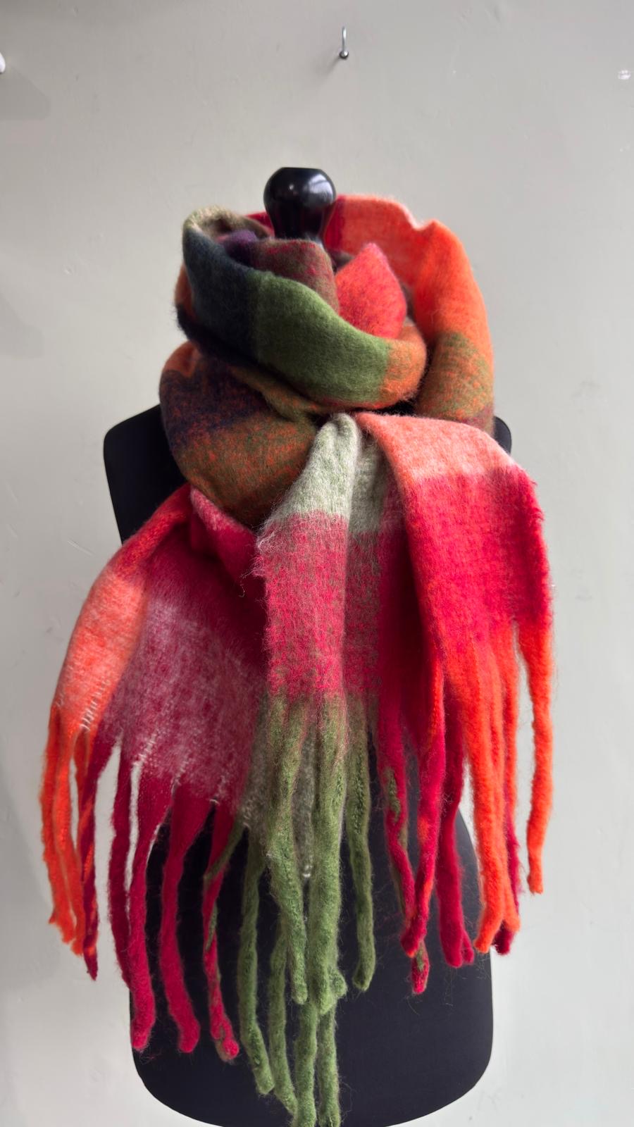 Fireside Checked Blanket Scarf