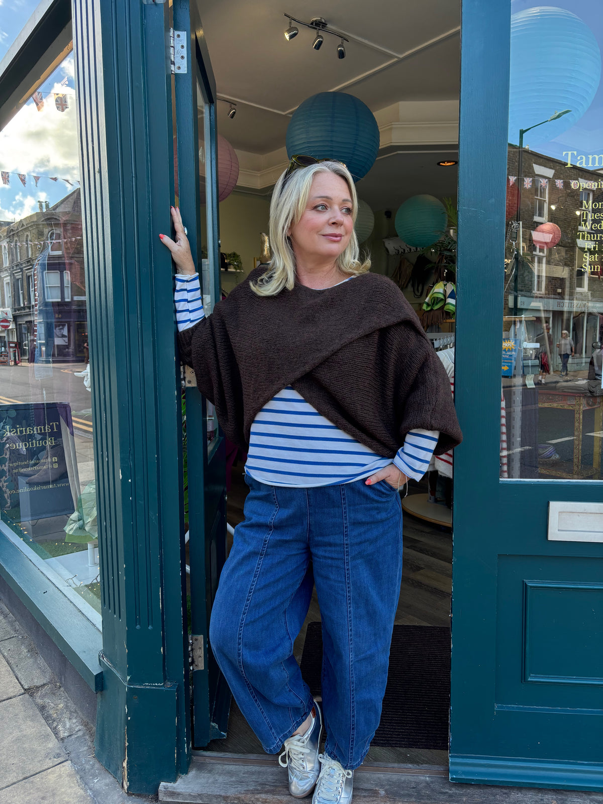 Rosie Soft Drape Crossover Jumper - Shorter Style
