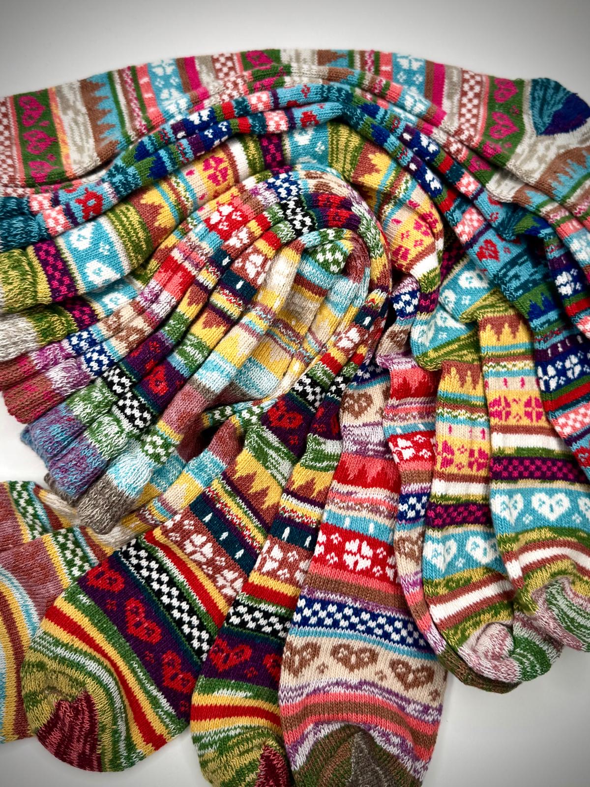 Nordic Fairisle Style Long Boot Welly Socks