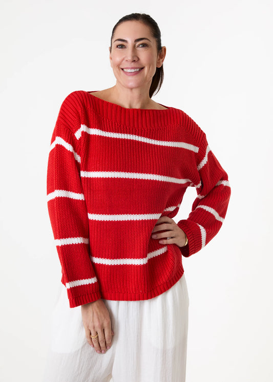 Jessie Nautical Style Stripe Knit Jumper