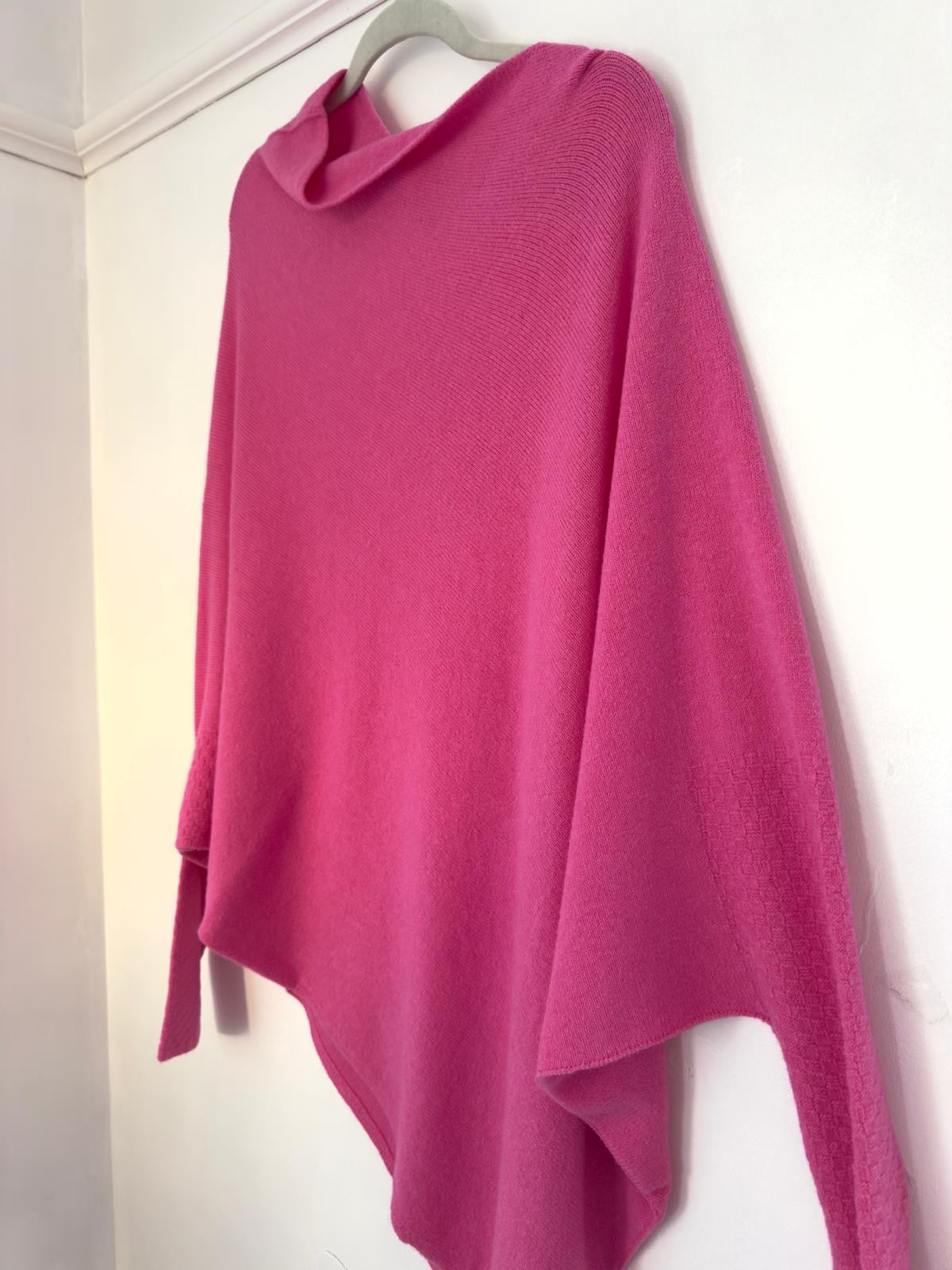 Lucy Asymmetric Draped Super Slouchy Batwing Long Jumper - 6 Colours