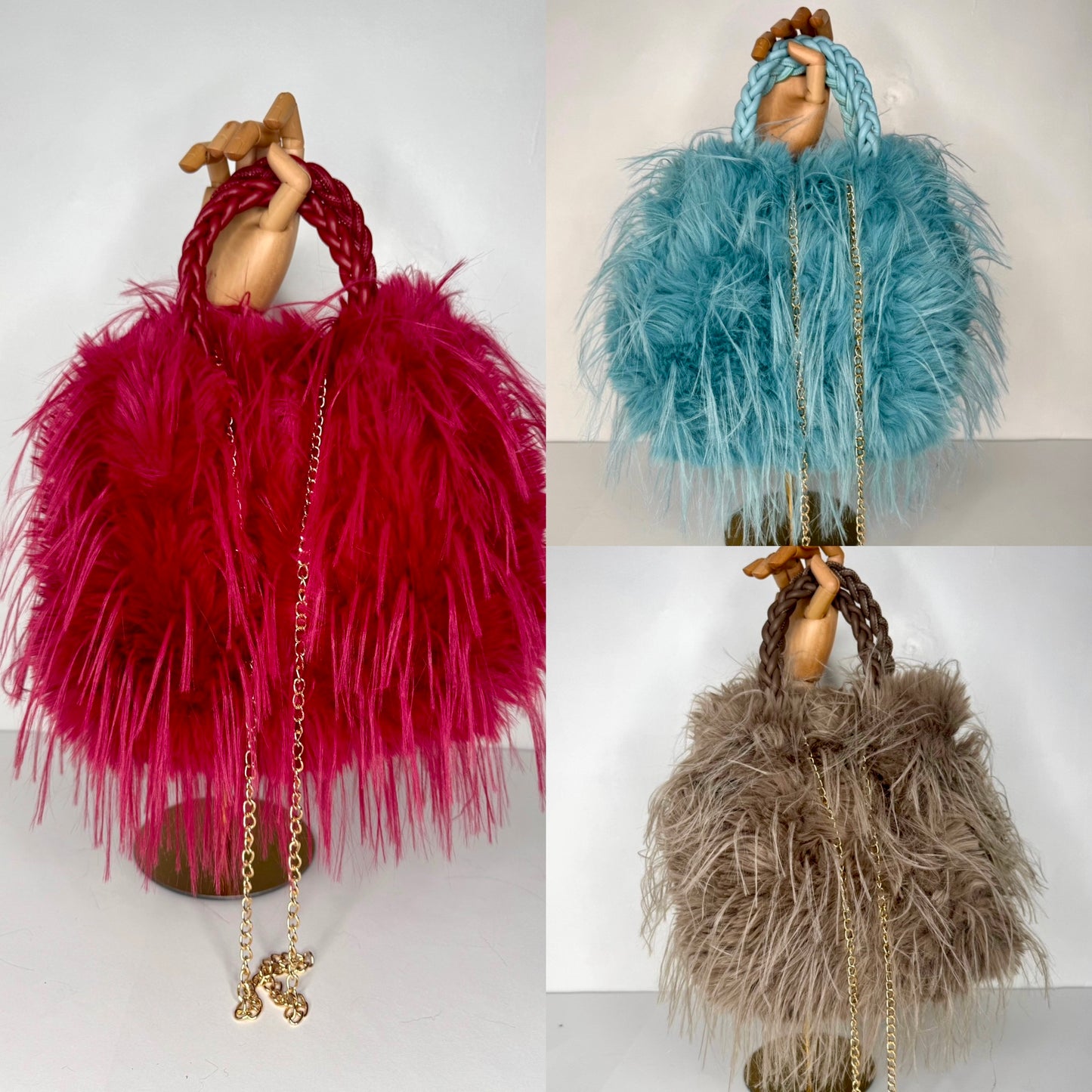 Shaggy Faux Fur Bag - 3 Colours
