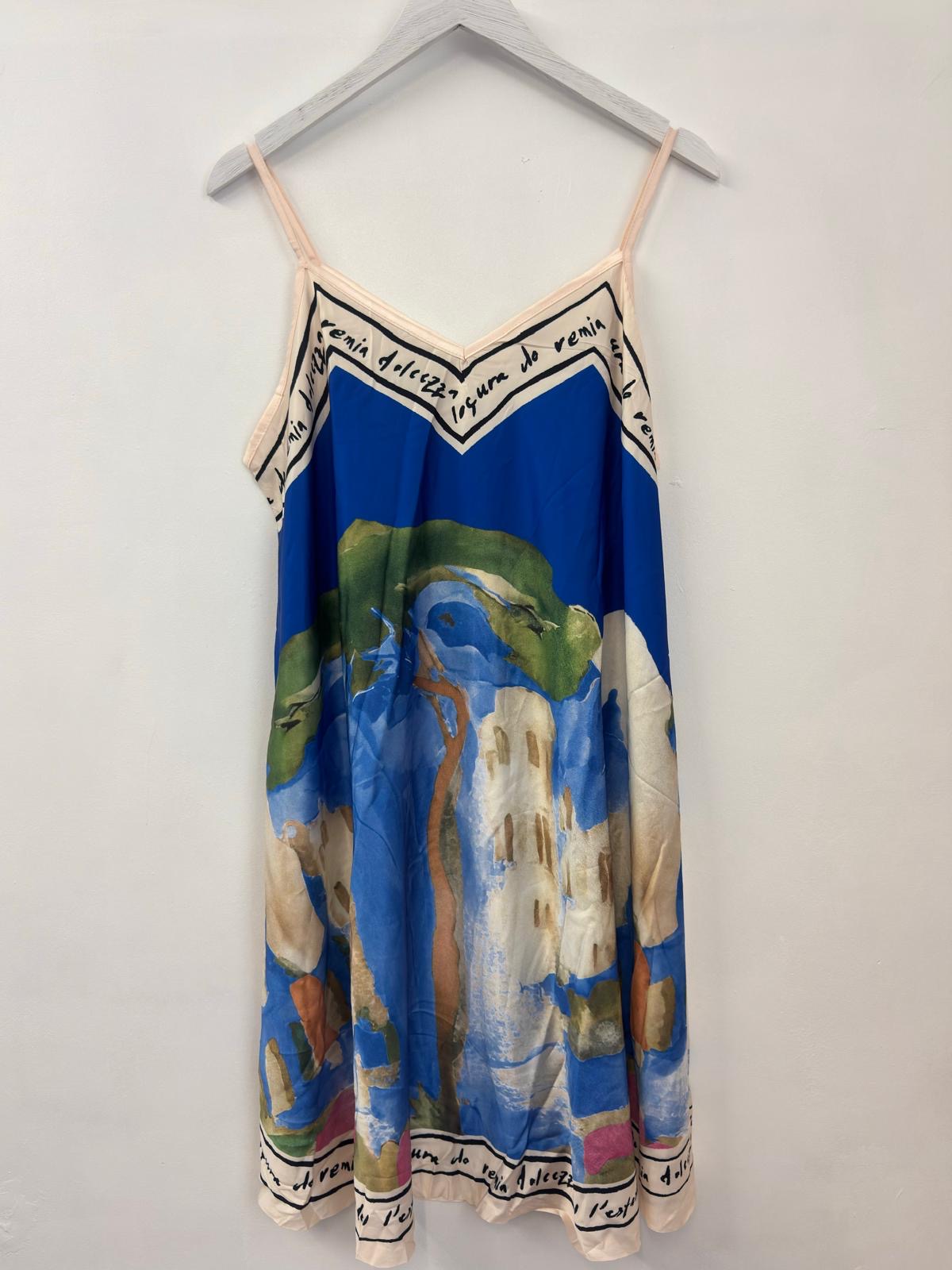Santorini Short Satin Slip Dress