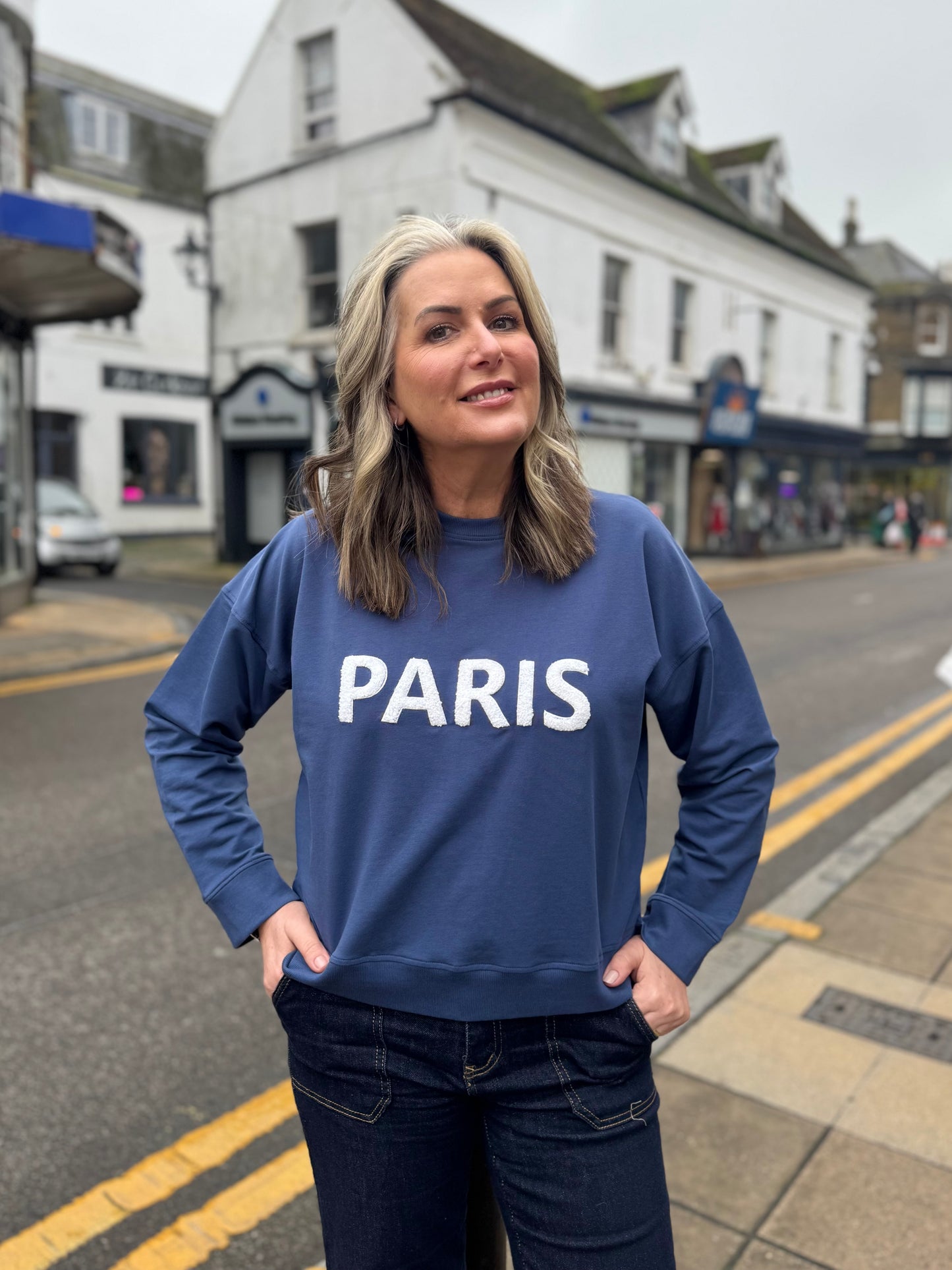 Paris Graphic Sweatshirt - Red Or Navy