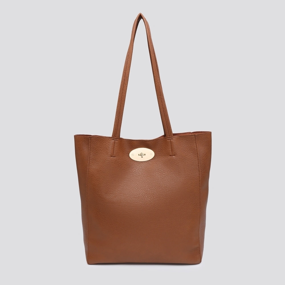 Classic Faux Leather Tote Bag