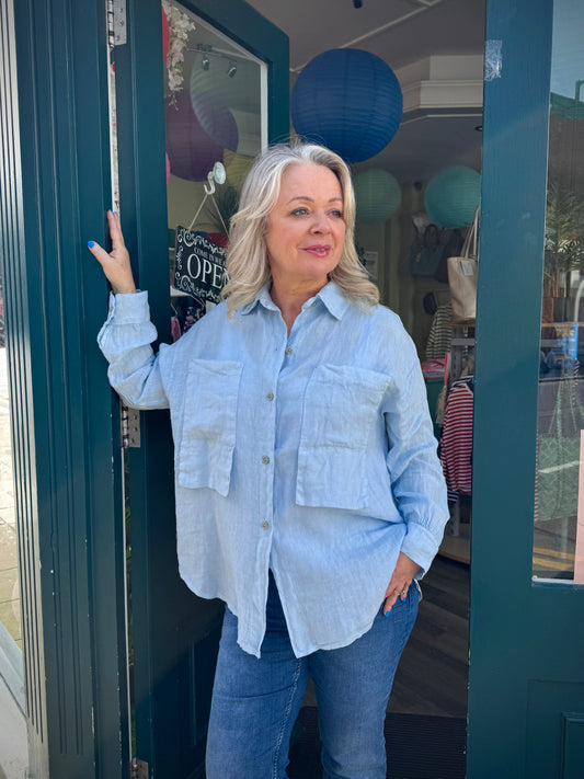 Joy Oversized Italian Linen Shirt