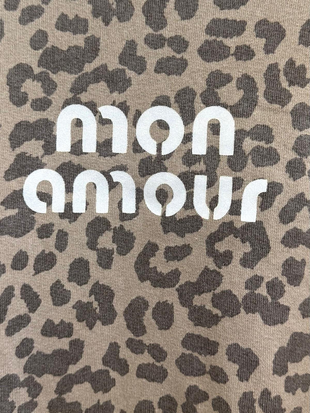 Mon Amour Faded Leopard Print Sweatshirt