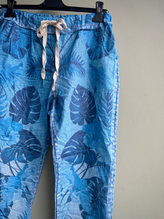 Belinda Printed Magic Trousers - Palm Print