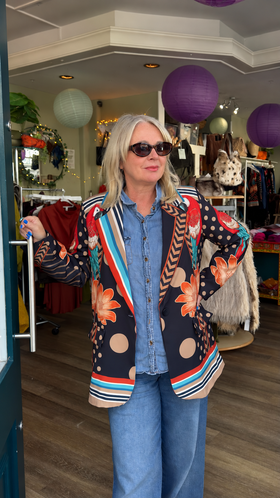 Statement Parrot Print Blazer