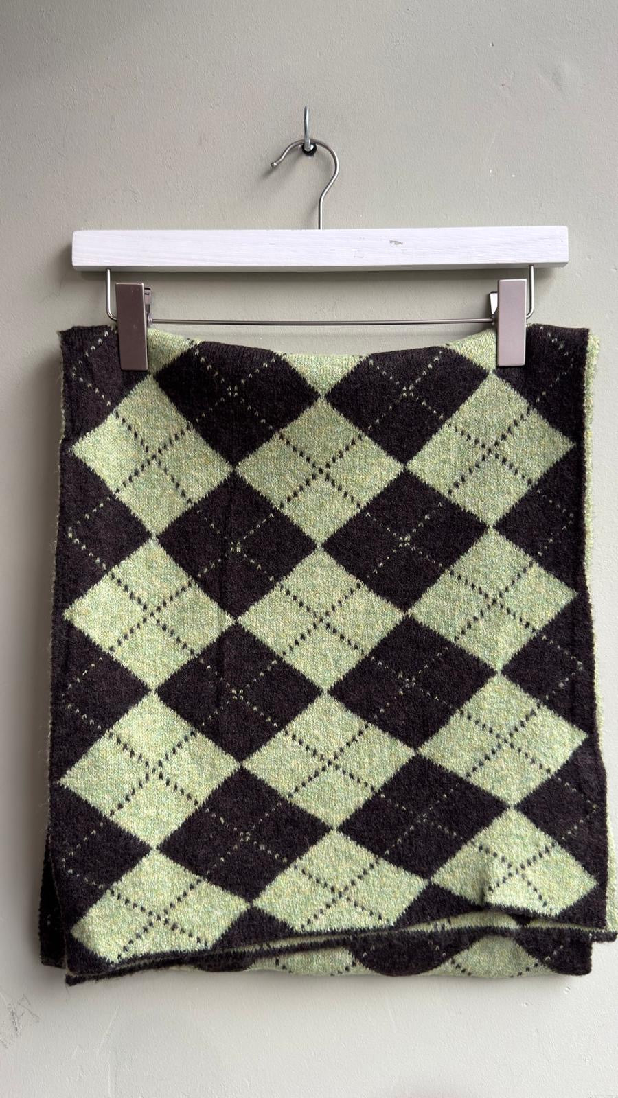 Argyle Wool Blend Scarf