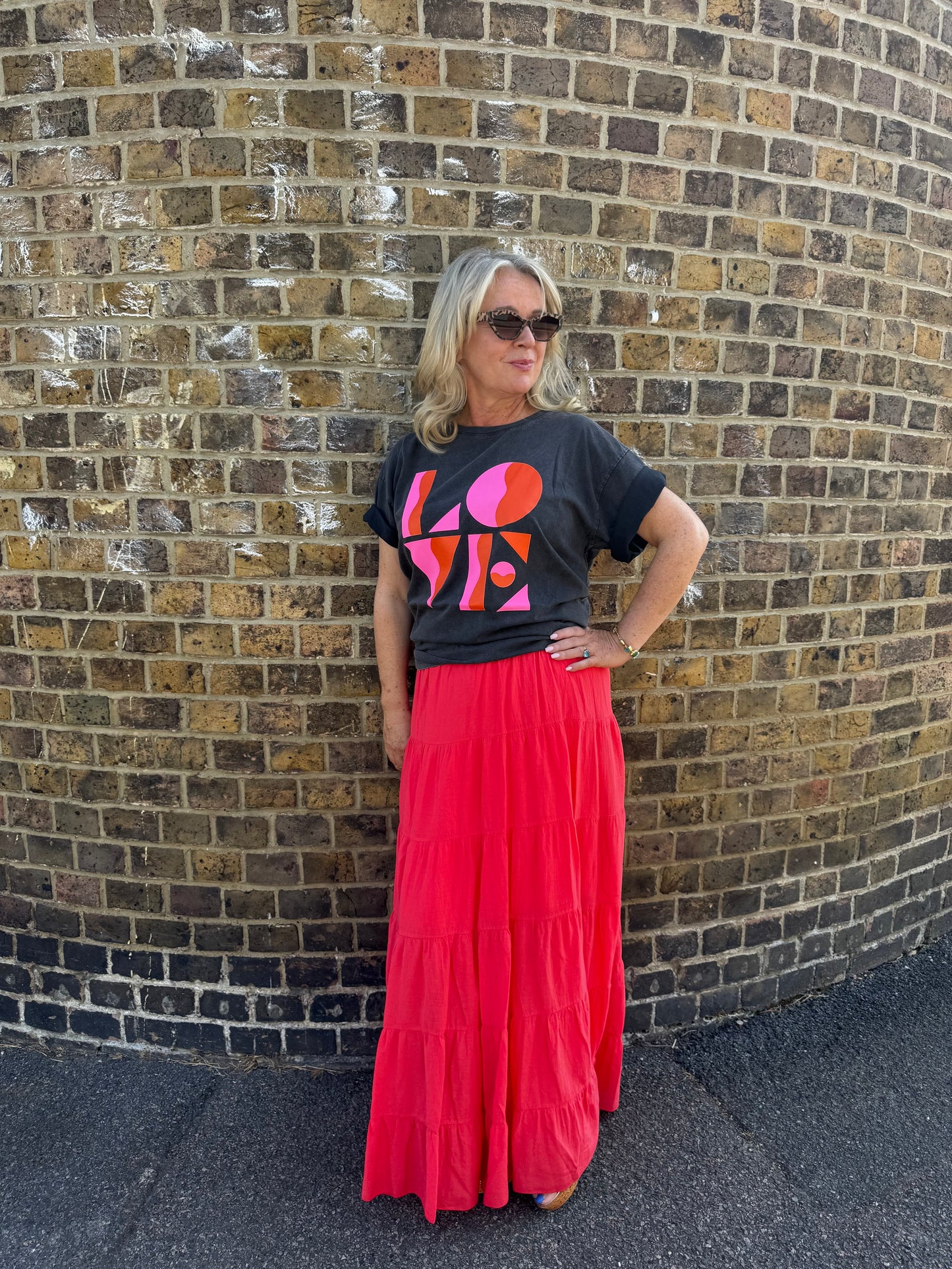 Anya Cotton Tiered Maxi Skirt With Jersey Waistband - 5 Colours