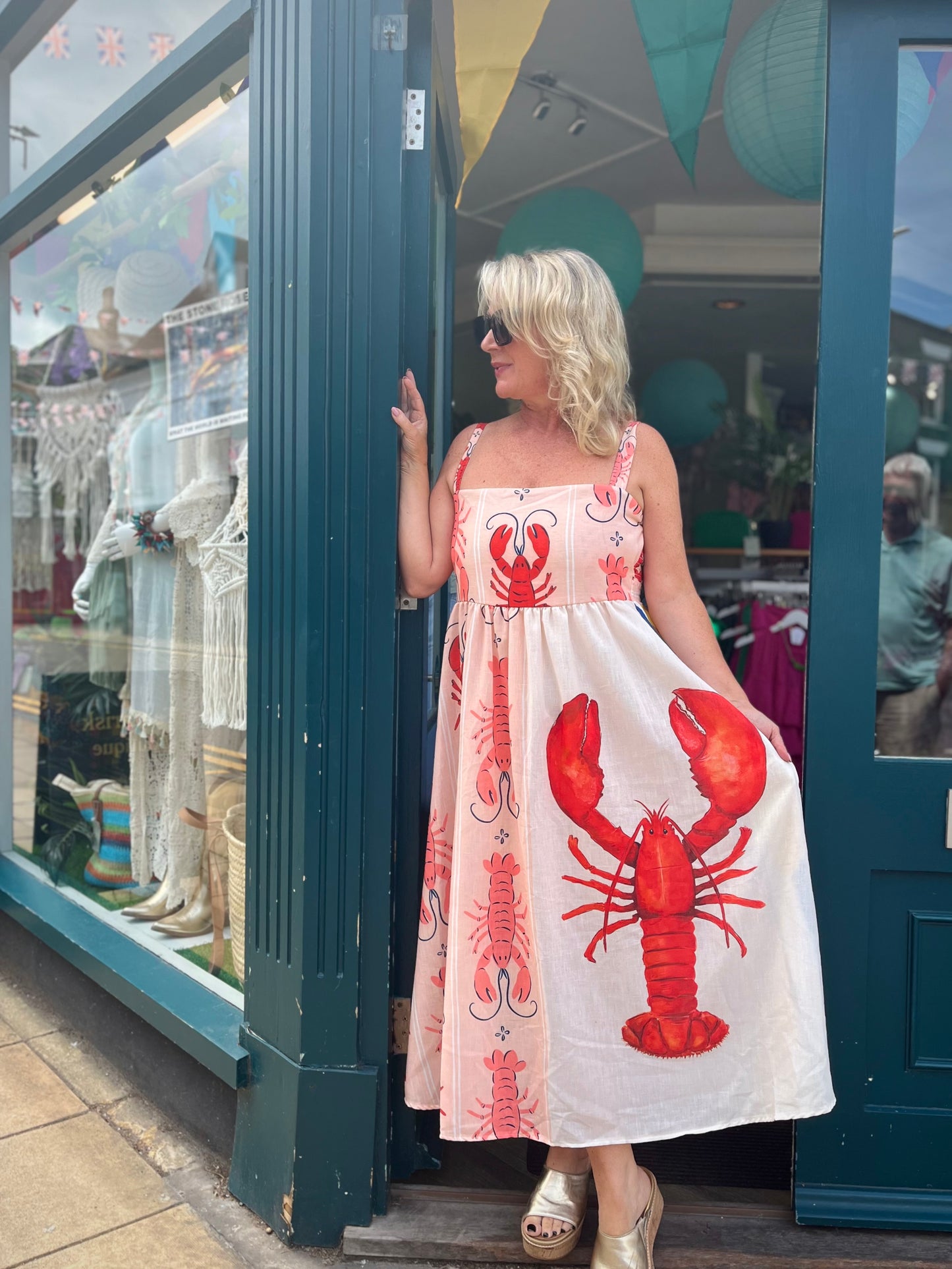 Lobster Print Sun Dress - Size 8-14