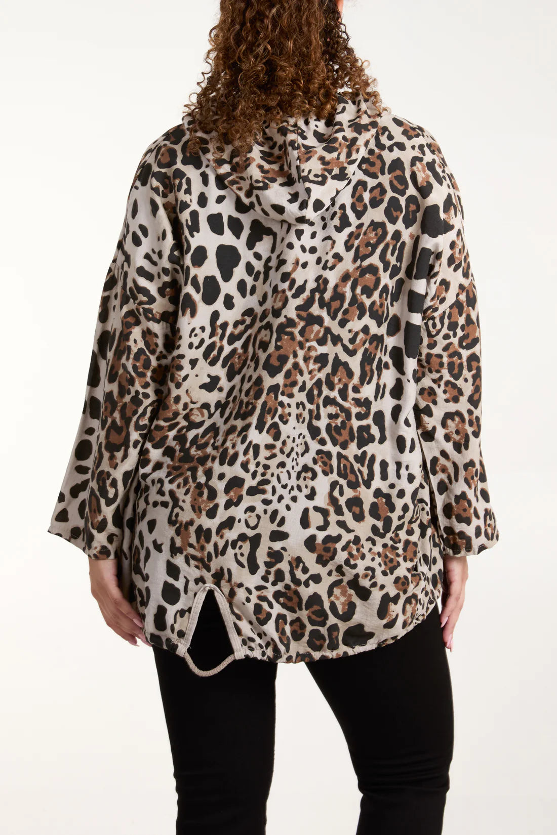 Marcia Lightweight Leopard Print Hooded Jacket