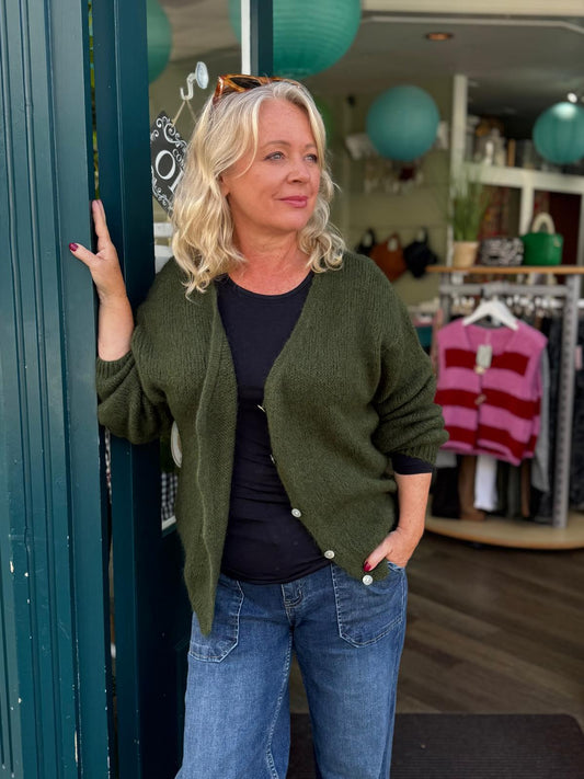 Jilly Mohair Blend V Neck Cardigan - 5 Colours