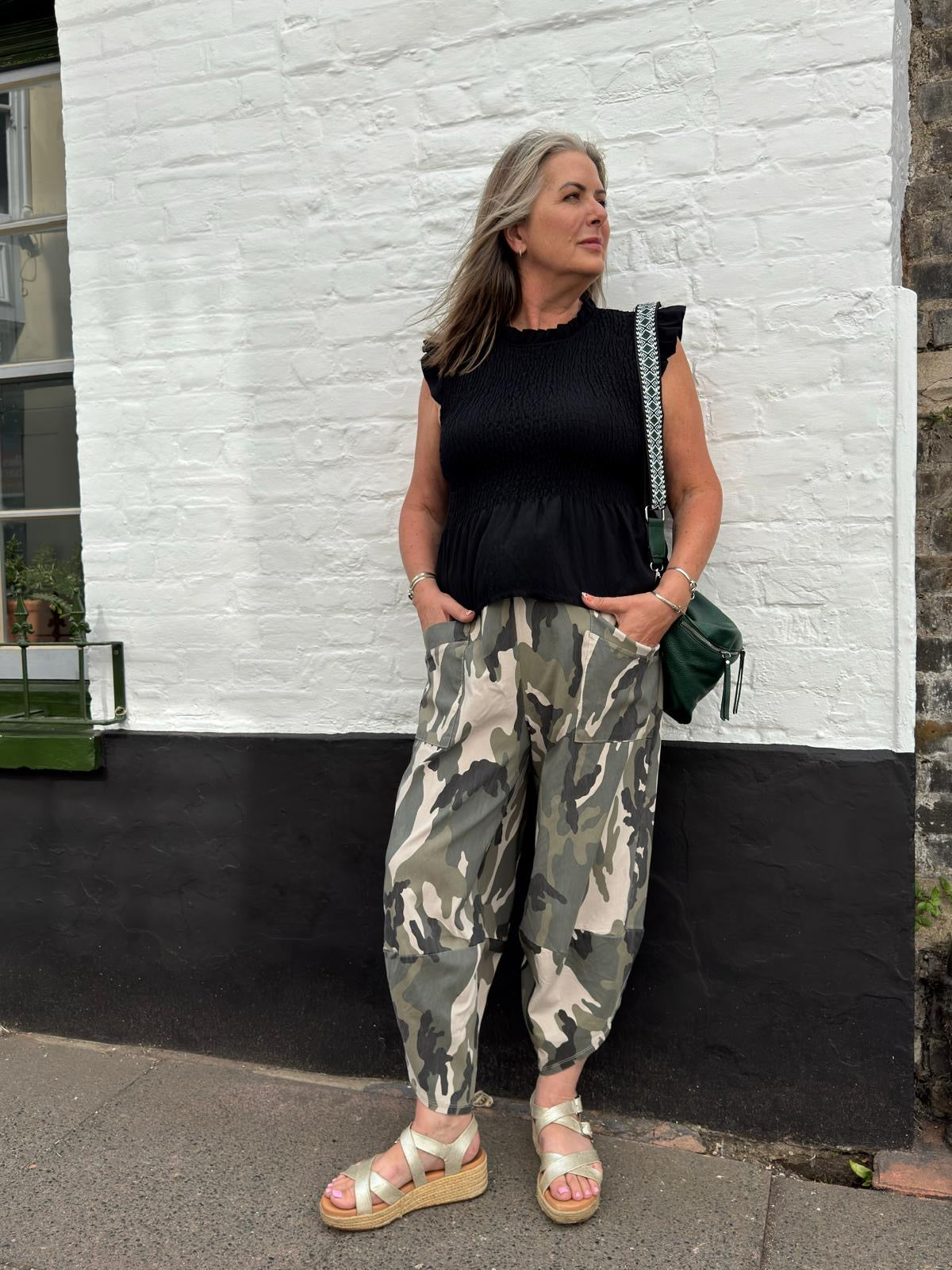 Billie Camo Print Cocoon Trousers