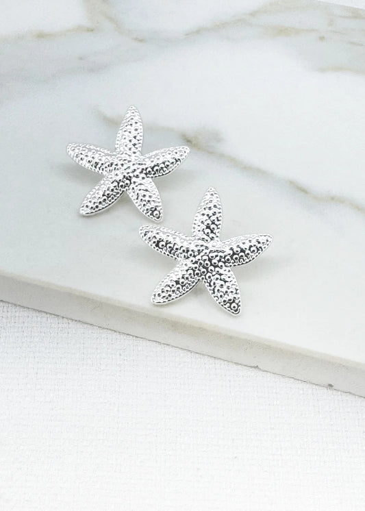 Envy Jewellery Silver Starfish Earrings