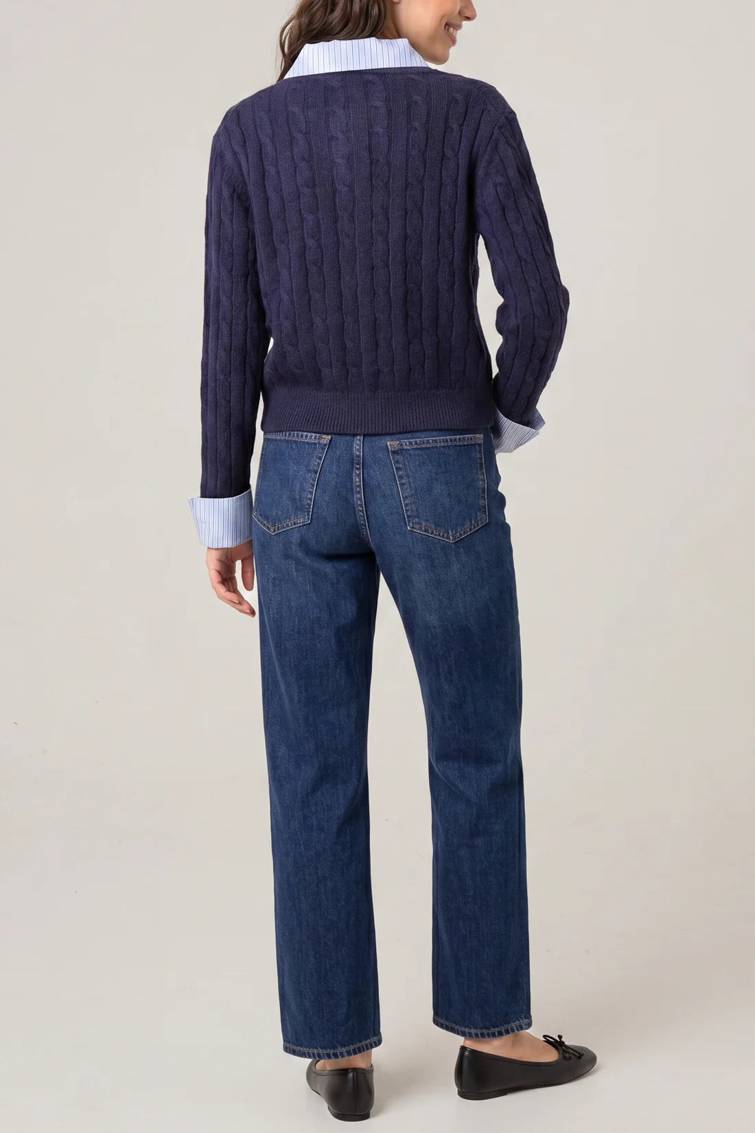Nola Collared Cable Cardigan