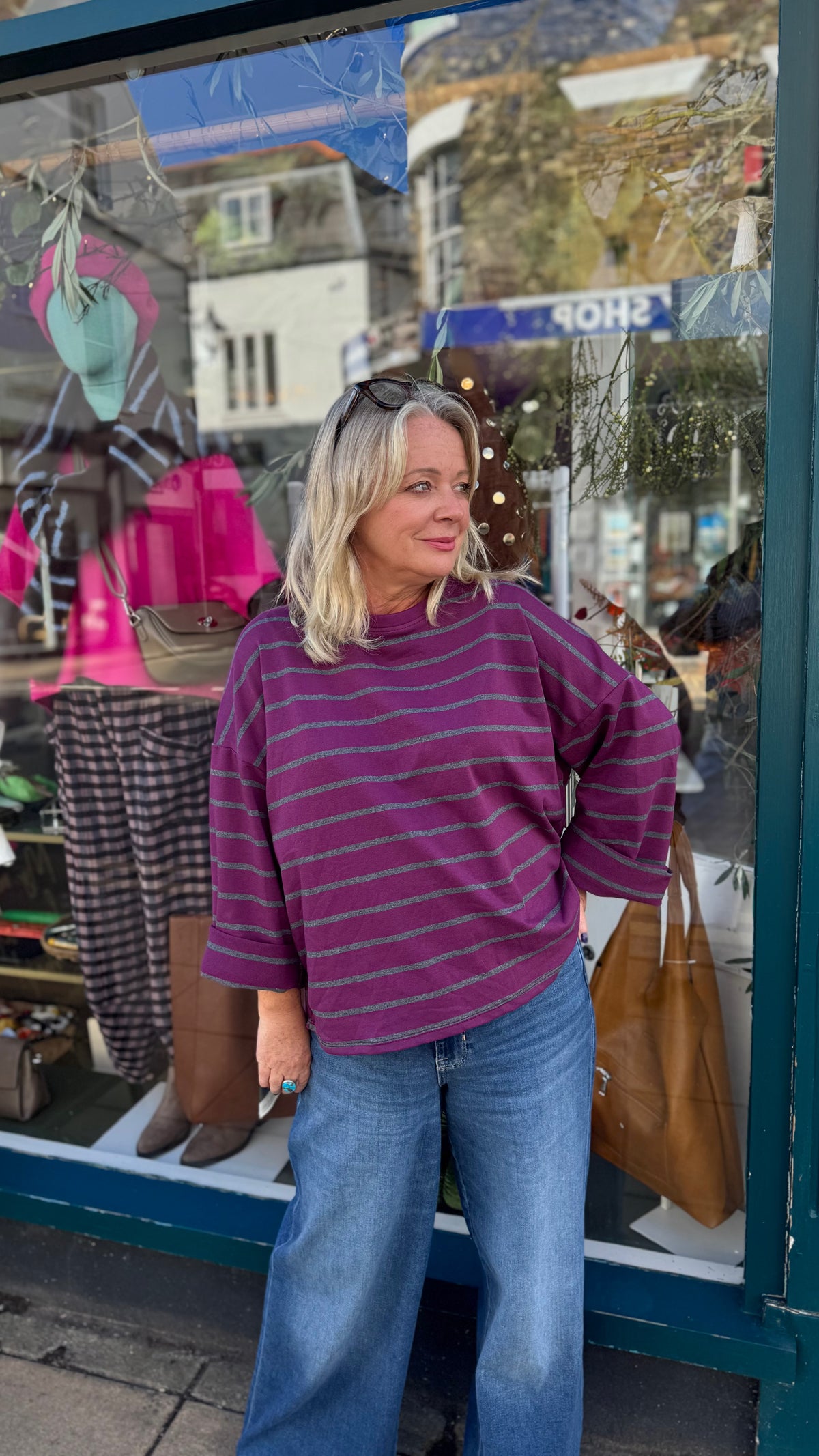 Hayley Lightweight Striped Sweatshirt