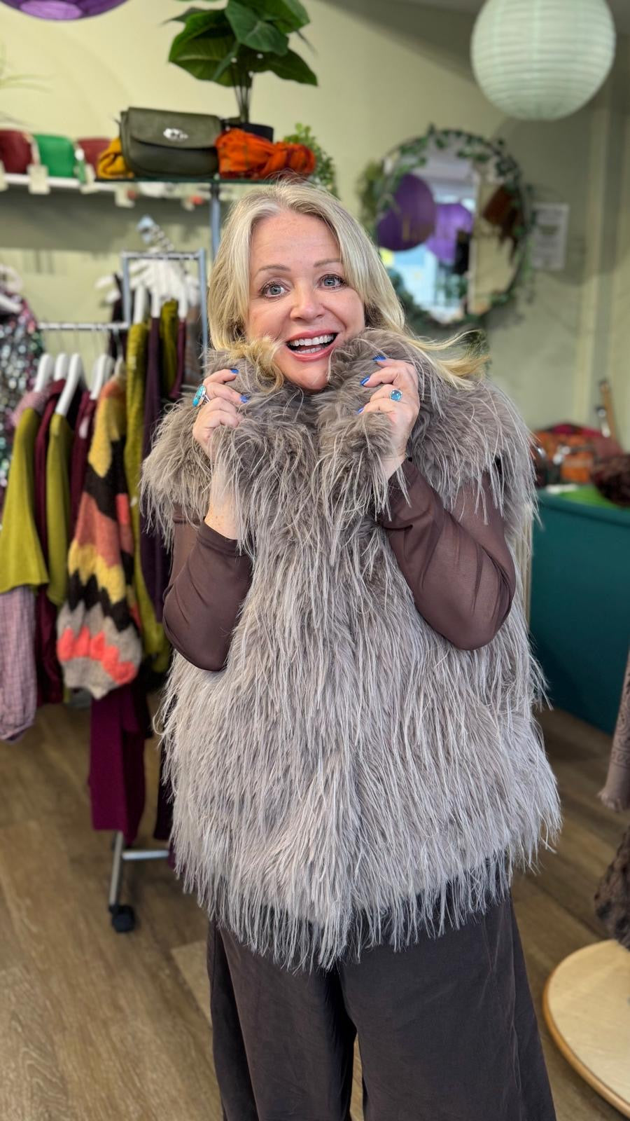 Shaggy Faux Fur Gilet