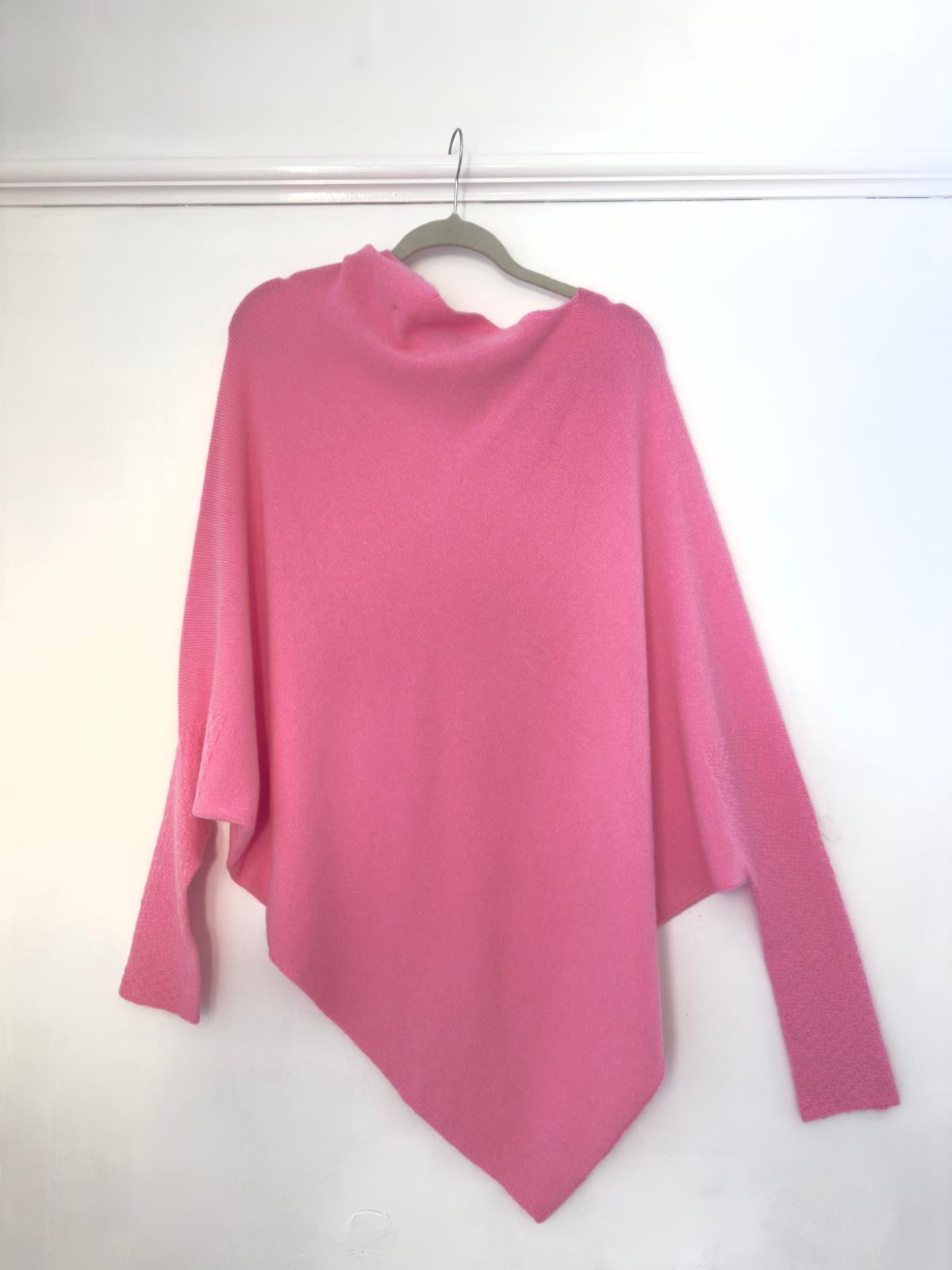 Lucy Asymmetric Draped Super Slouchy Batwing Long Jumper - 6 Colours
