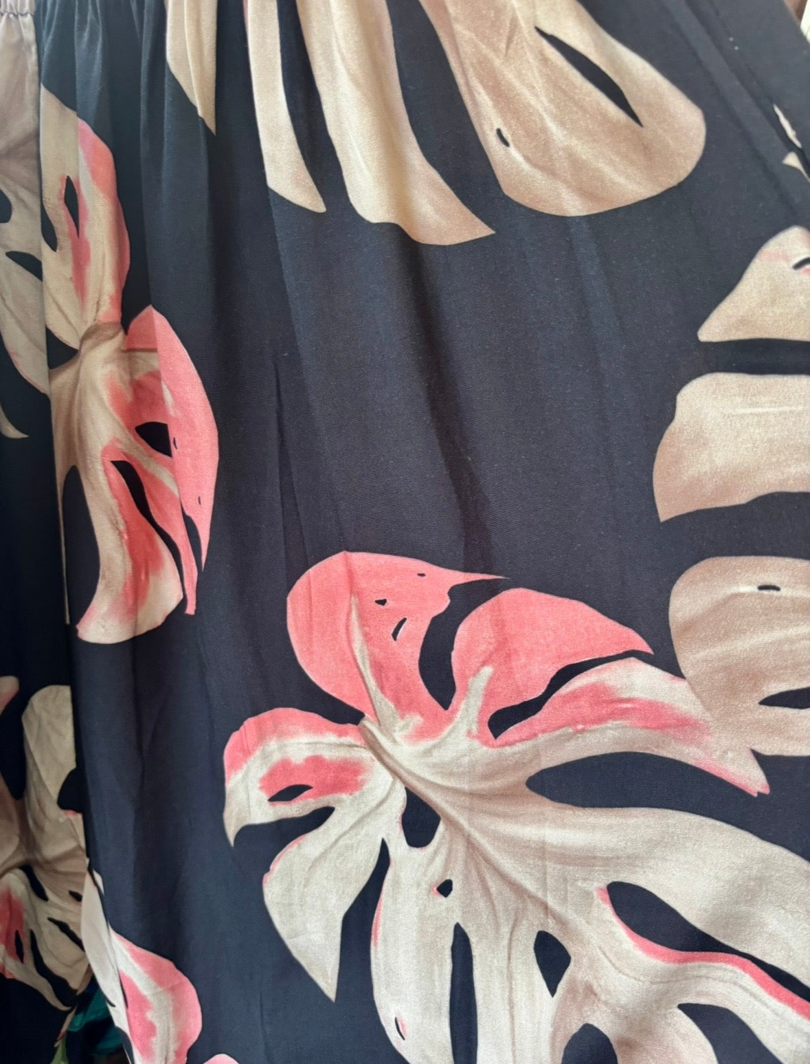 Monstera Print Harem Jumpsuit