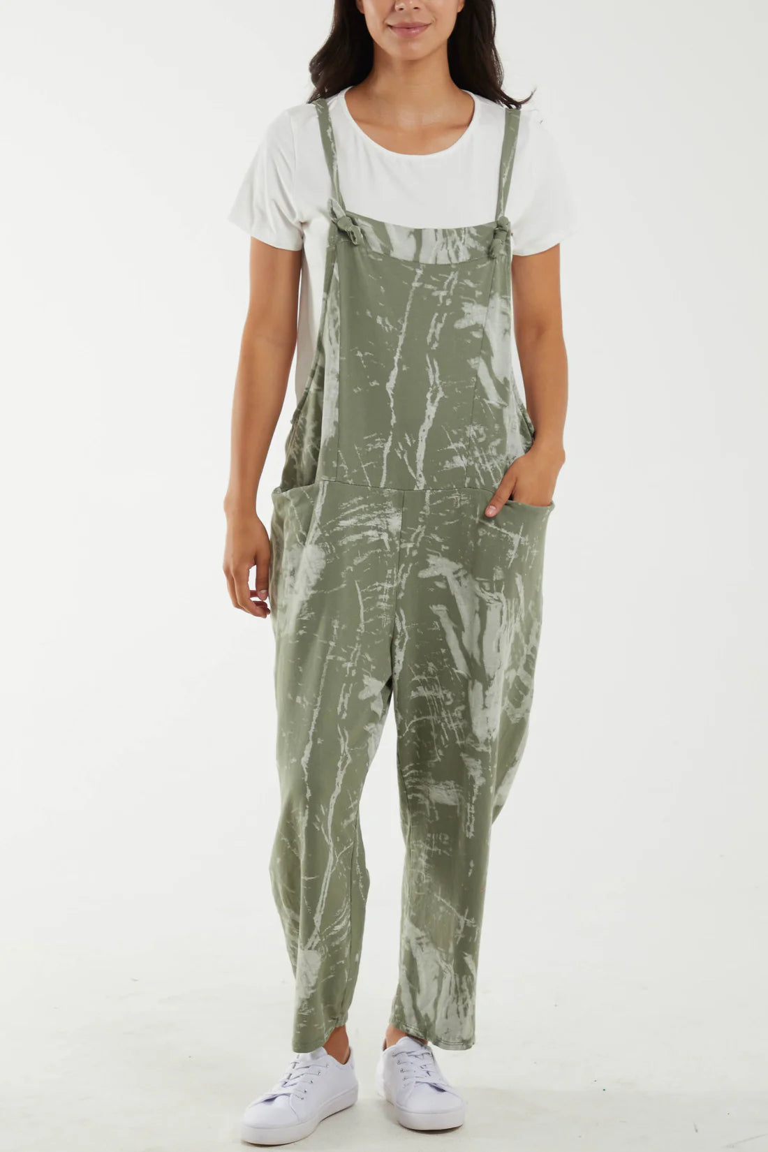 Dale Tie Dye Jersey Knot Fastening Dungarees - 3 Colours