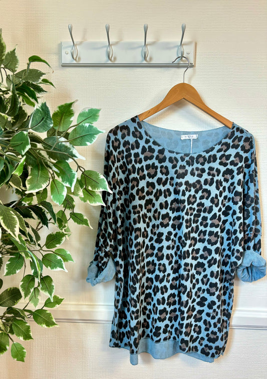 Lois Leopard Print Fine Knit Long Sleeved Top - 3 Colours