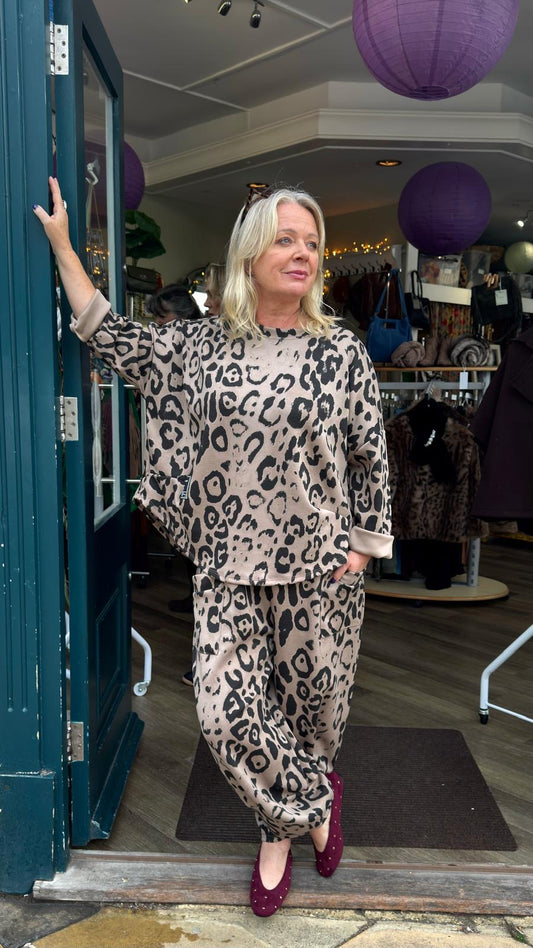 Maisie Leopard Print Barrel Leg Co-Ord