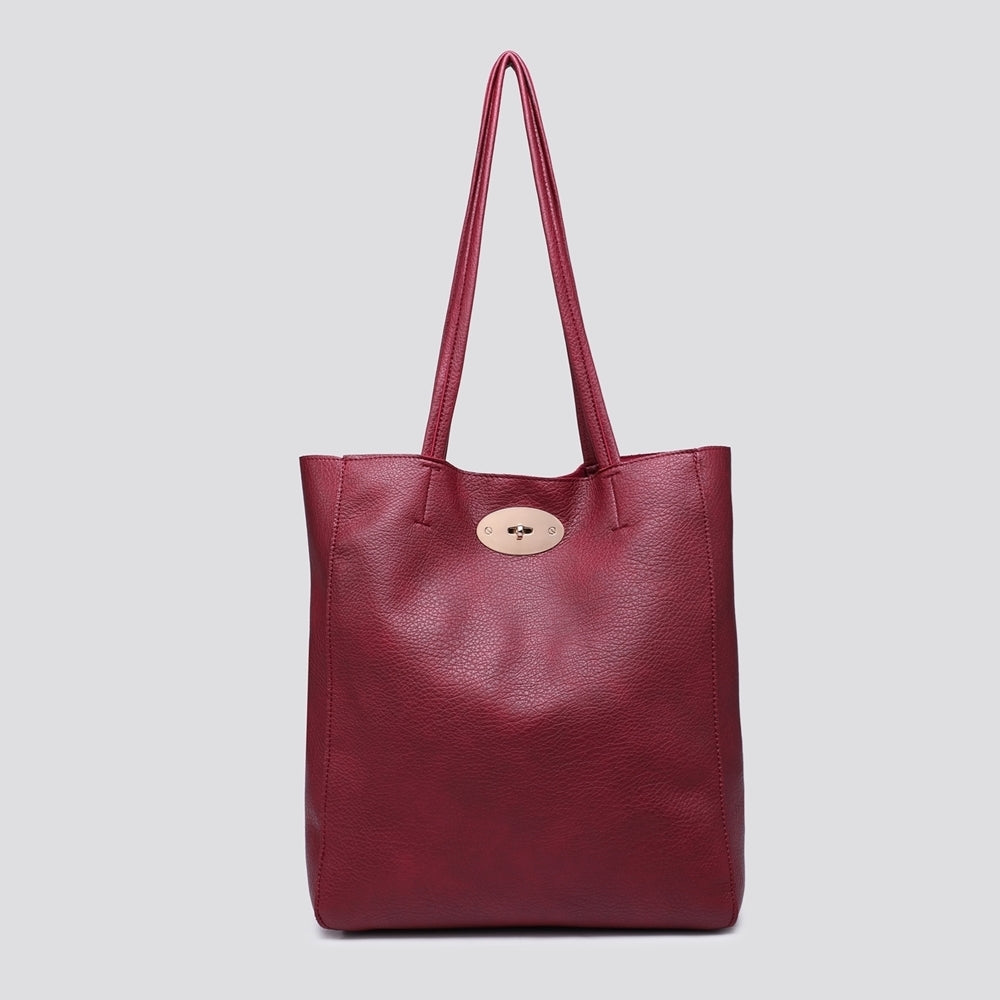 Classic Faux Leather Tote Bag